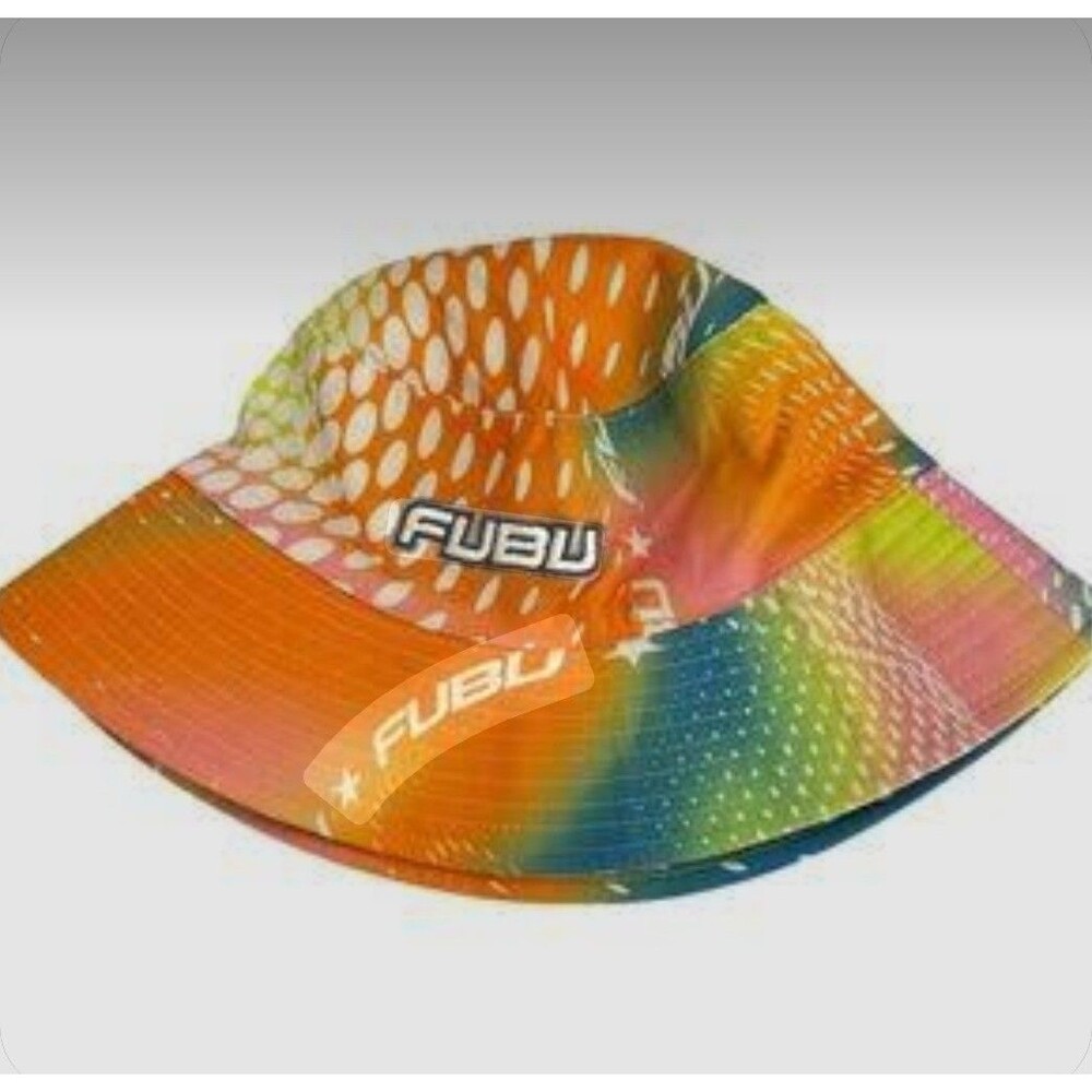 Rare Brand New FUBU Multi-Color Tie-Dye Swirl Bucket Hat NwoT